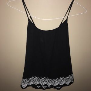 Black cross back tank top